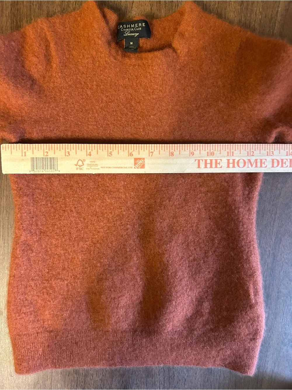 Charter Club 100% CASHMERE Sweater Girls Size Medium Orange Pullover Luxury - Picture 7 of 7